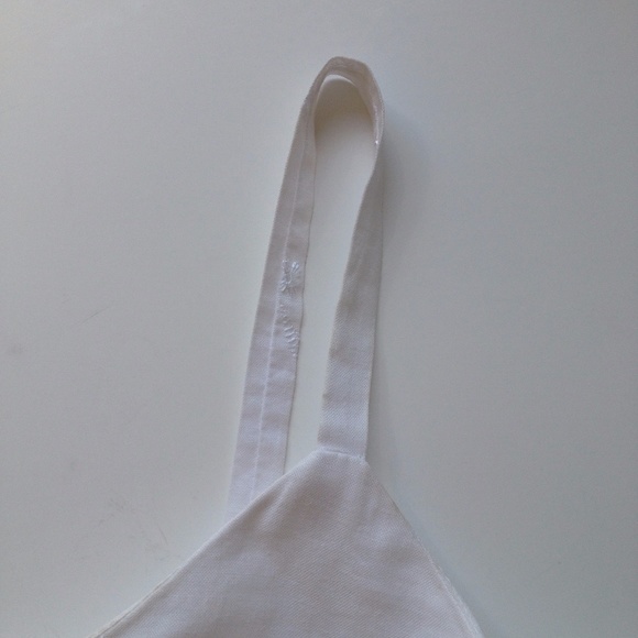 White Egyptian Cotton Spaghetti Strap Top - Picture 5 of 12